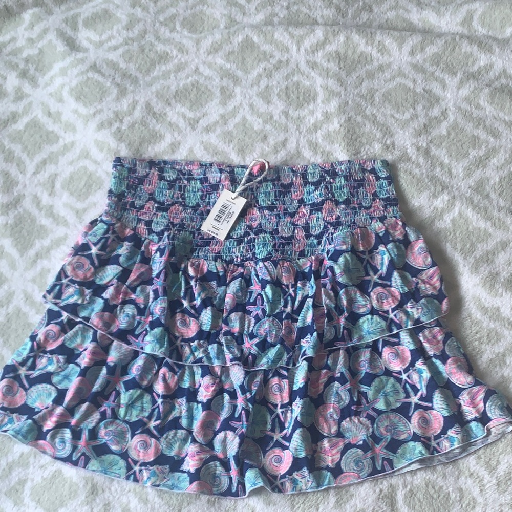 Simply Southern Blue and Pink Patterned Mini Skirt XL